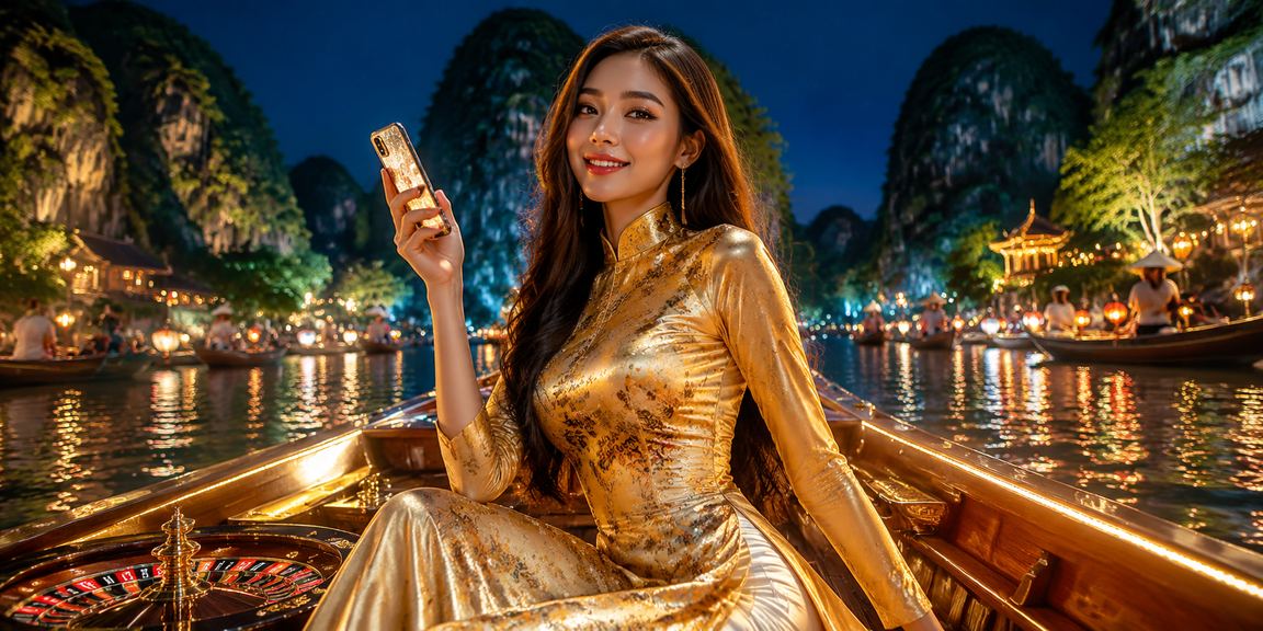 Người phụ nữ tại Ninh Bình kiểm tra ví thưởng và giao dịch rút tiền trên điện thoại di động